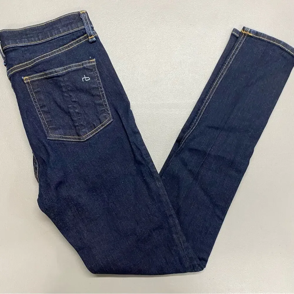 Rag & Bone Denim Blue Jeans Harrow Skinny Pants Dark Wash Womens Size 28